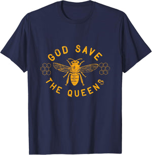 Bee Lovers God Save the Queen T-Shirt - T-Shirt | Navy