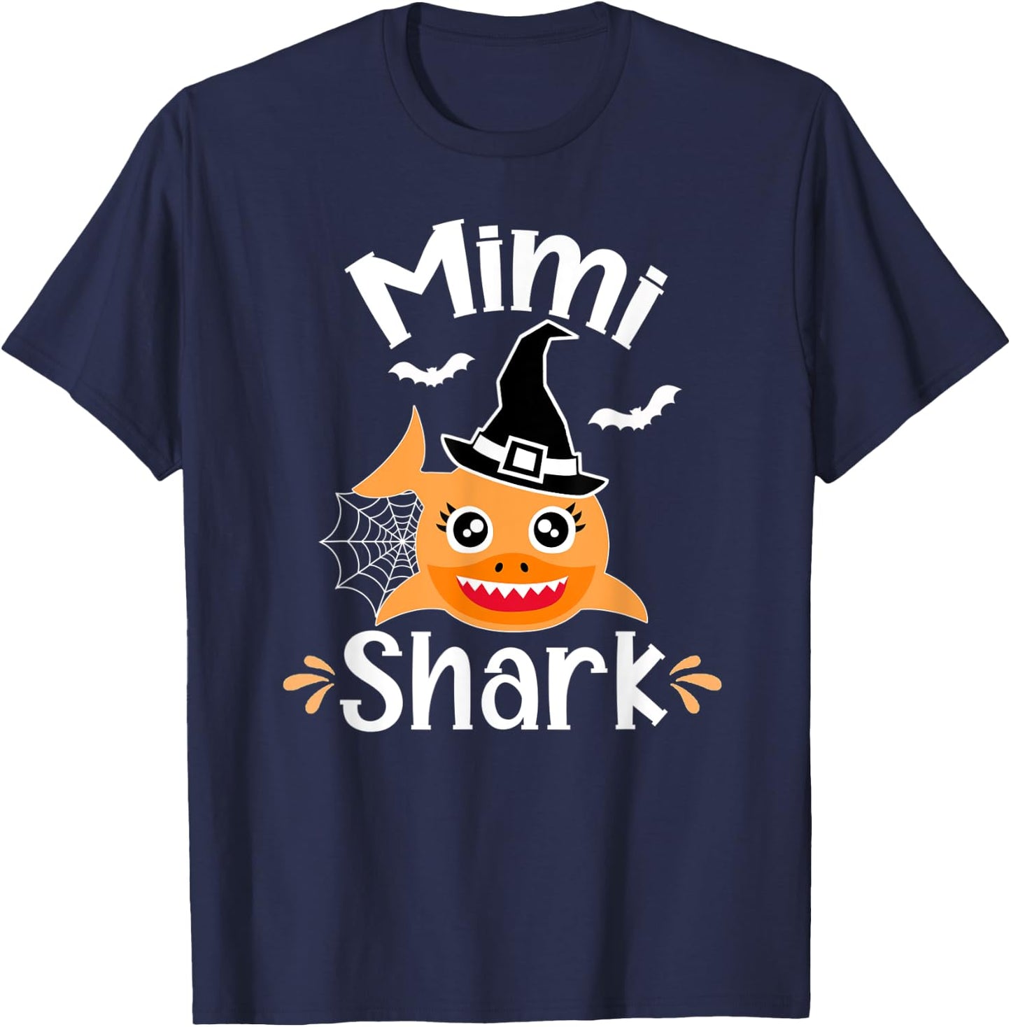 Mimi Shark Funny Halloween Mimi Grandma T-Shirt - T-Shirt | Navy