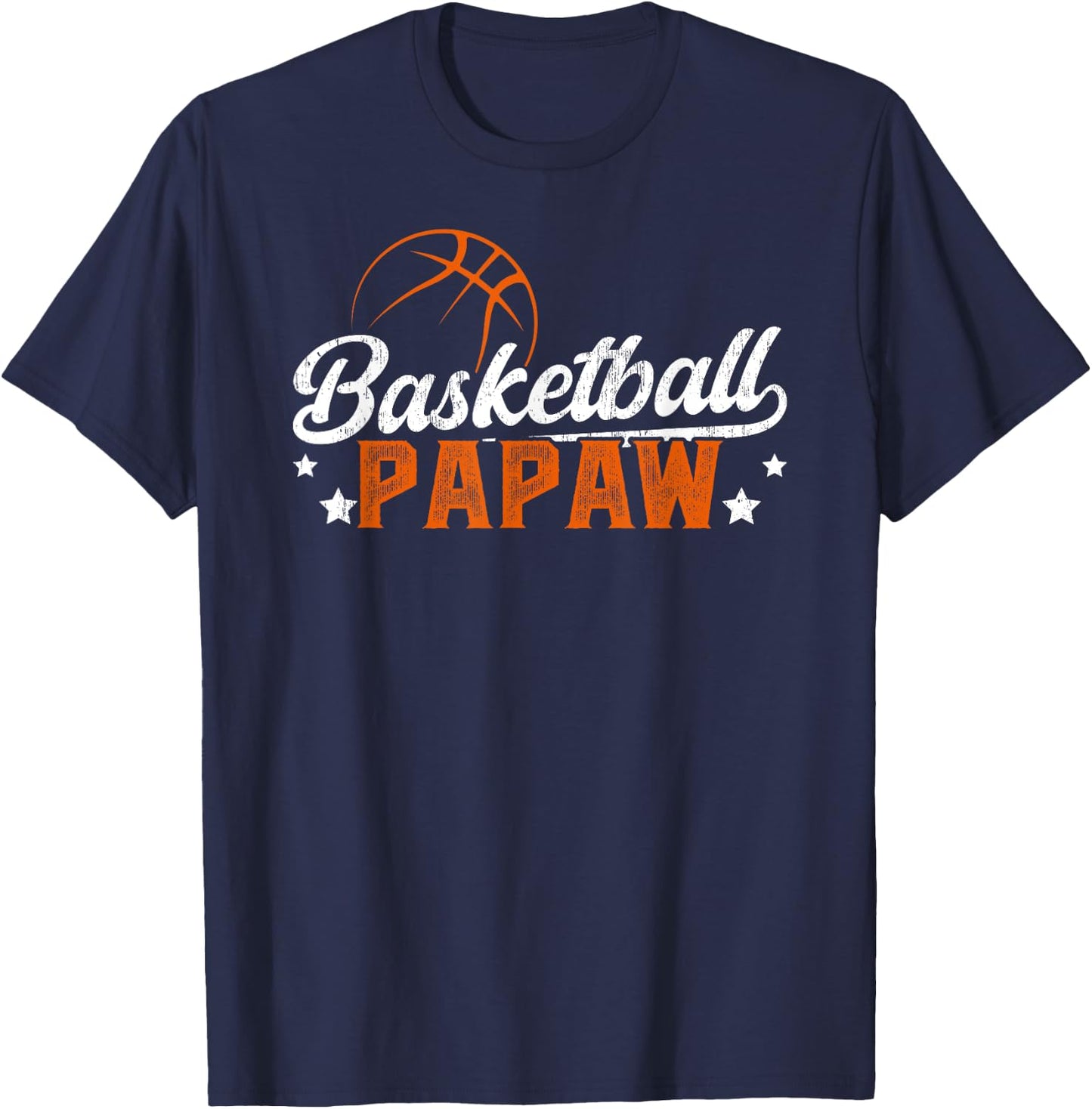 Basketball Papaw Grandpa Papaw Of A Basketball Player Papaw T-Shirt - T-Shirt | Navy
