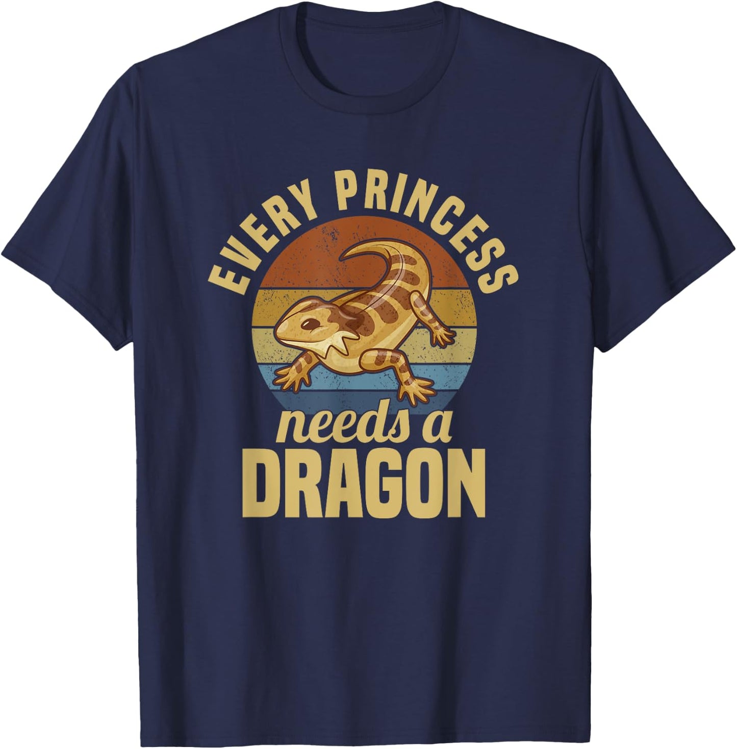 Bearded Dragon Lizard Reptile Pet T-Shirt - T-Shirt | Navy