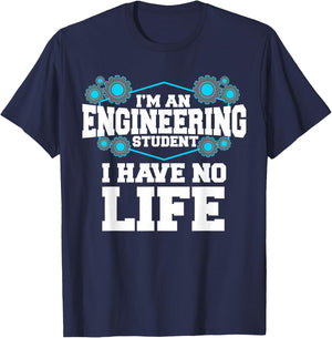 Funny Engineering Design Women Engineer Student T-Shirt - T-Shirt | Navy