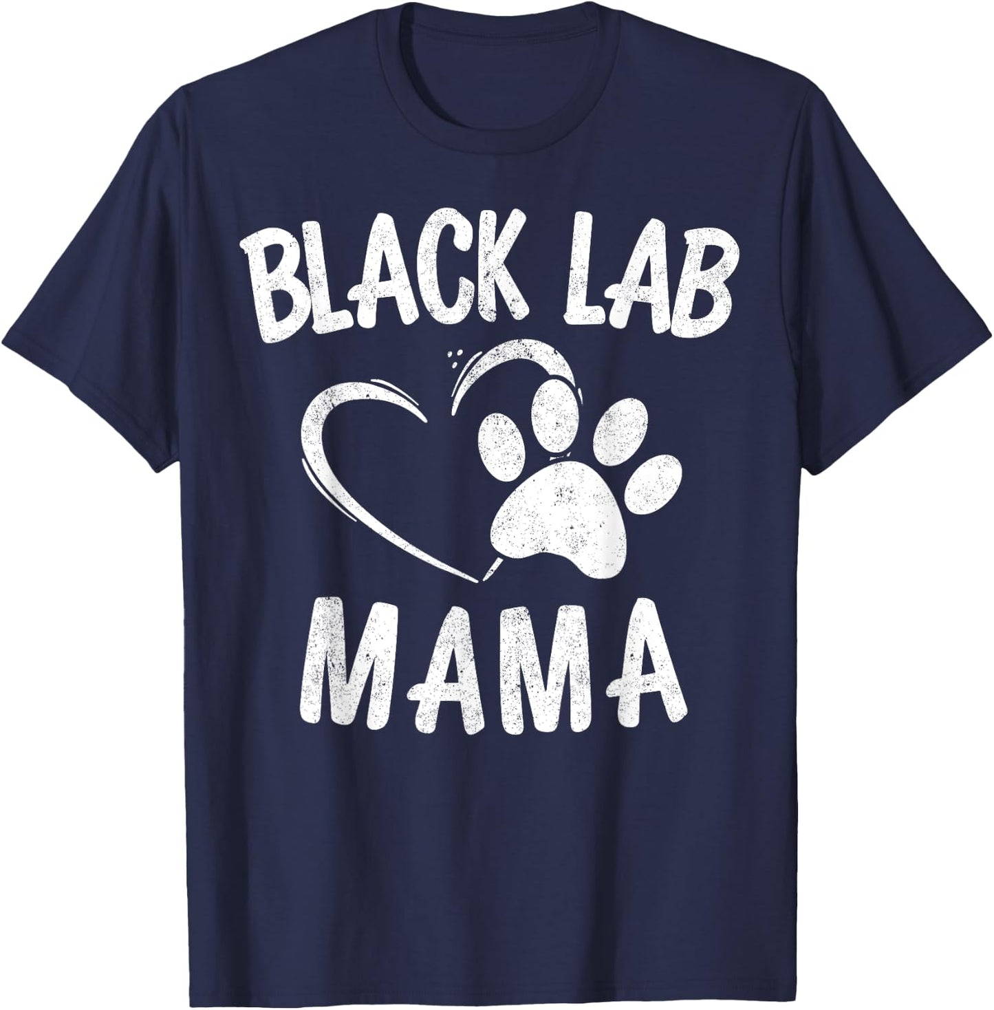 Fun Black Lab Mama Gift Dog Owner Apparel Labrador Mom T-Shirt - T-Shirt | Navy