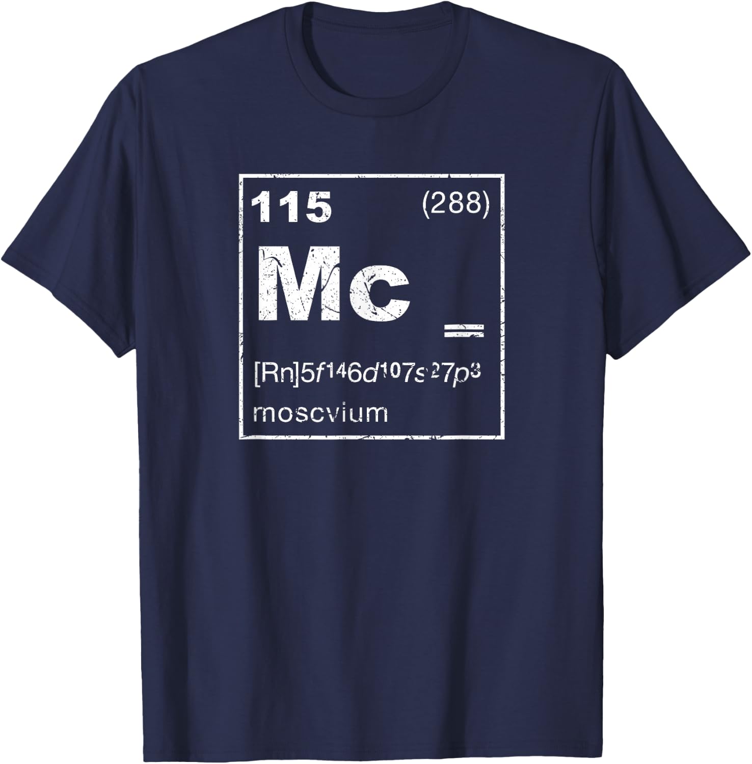 Element 115 Moscovium Periodic Table Graphic T-Shirt - T-Shirt | Navy