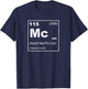 Element 115 Moscovium Periodic Table Graphic T-Shirt - T-Shirt | Navy