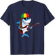 Rastafarian Shark Cut Reggae Jamaican Shark T-Shirt - T-Shirt | Navy