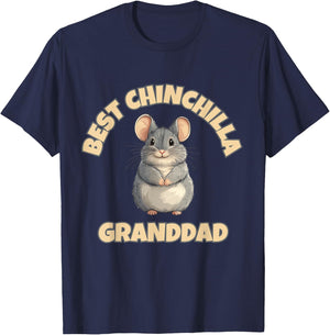 Chinchilla Granddad: The Best Ever T-Shirt - T-Shirt | Navy