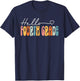 Teacher Fourth Grade Retro Back To School Hello 4th Grade T-Shirt - T-Shirt | Navy