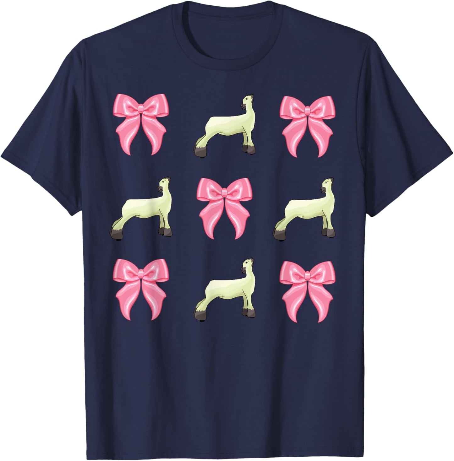 Show Lamb Bow T-Shirt - T-Shirt | Navy