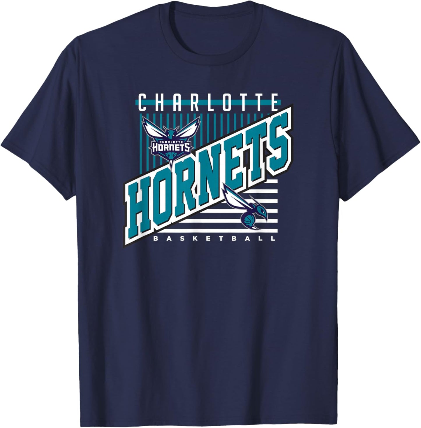 Charlotte Hornets NBA Rise Above - Men's, Women's, Kids' - Black - Small - Short Sleeve - Classic Fit - Polyester 100% - Imported - Sports Fan T-Shirt - T-Shirt | Navy