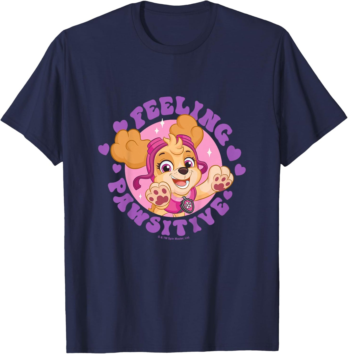 PAW Patrol Feeling Pawsitive Cute Skye Portrait T-Shirt - T-Shirt | Navy