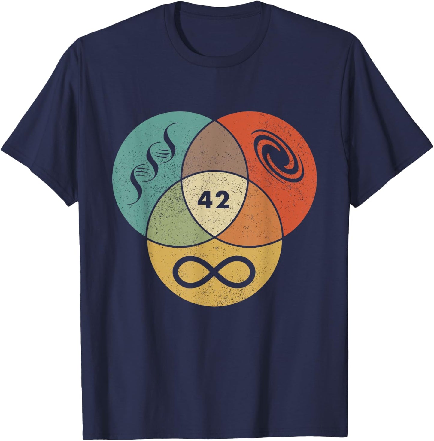 42 Answer To Life The Universe And Everything Funny Geeks T-Shirt - T-Shirt | Navy