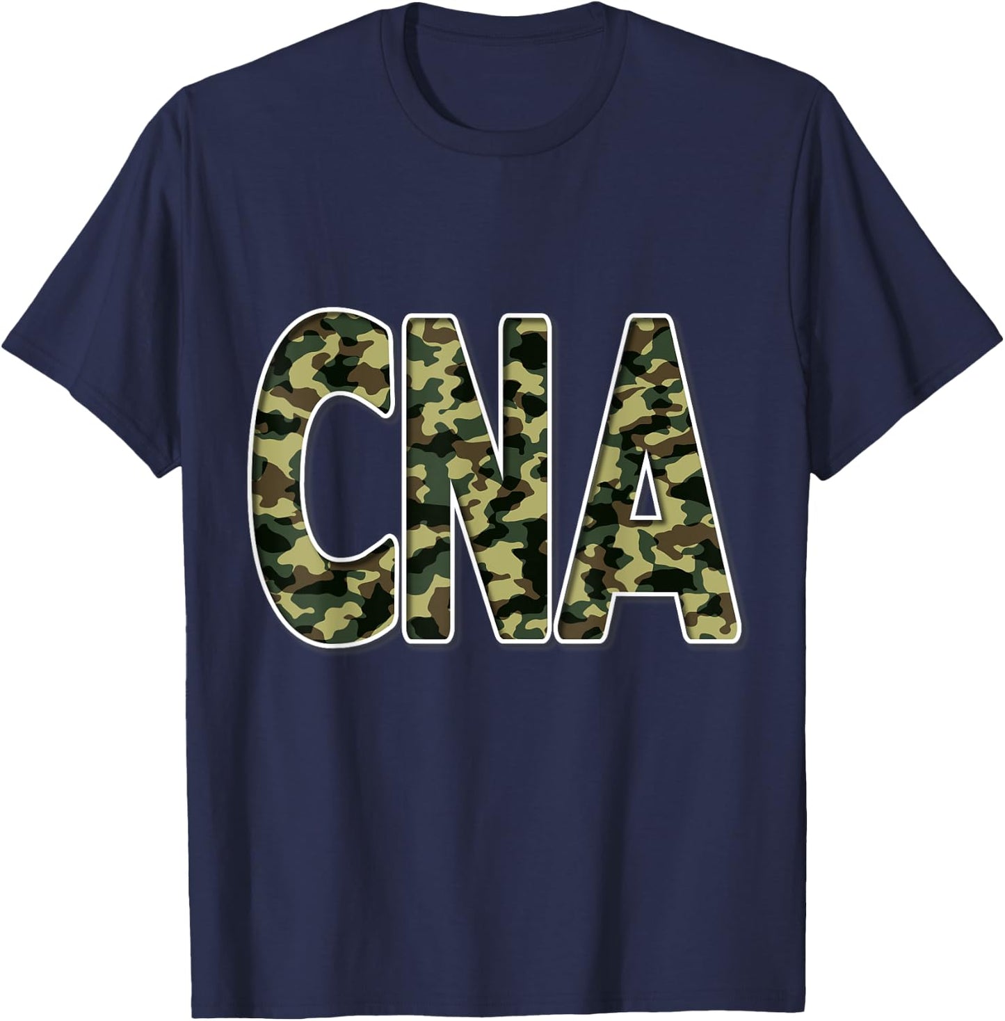 CNA Nurses Camouflage T-Shirt - T-Shirt | Navy