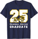 Criminal Justice Graduate Graduated Class of 2025 Graduation T-Shirt - T-Shirt | Navy