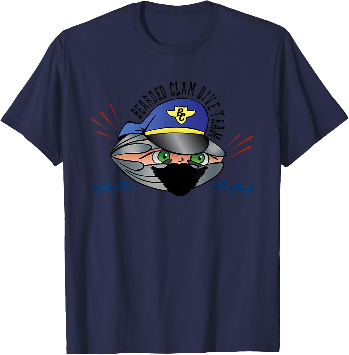 Bearded Clam Dive Team T-Shirt - T-Shirt | Navy