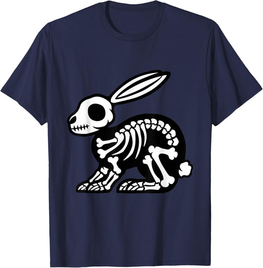 Cute Halloween Bunny Skeleton Animal Rabbit Archeologist T-Shirt - T-Shirt | Navy