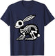 Cute Halloween Bunny Skeleton Animal Rabbit Archeologist T-Shirt - T-Shirt | Navy