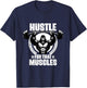 Hustle For That Muscles Weightlift Gym Quotes Gym Fitness T-Shirt - T-Shirt | Navy
