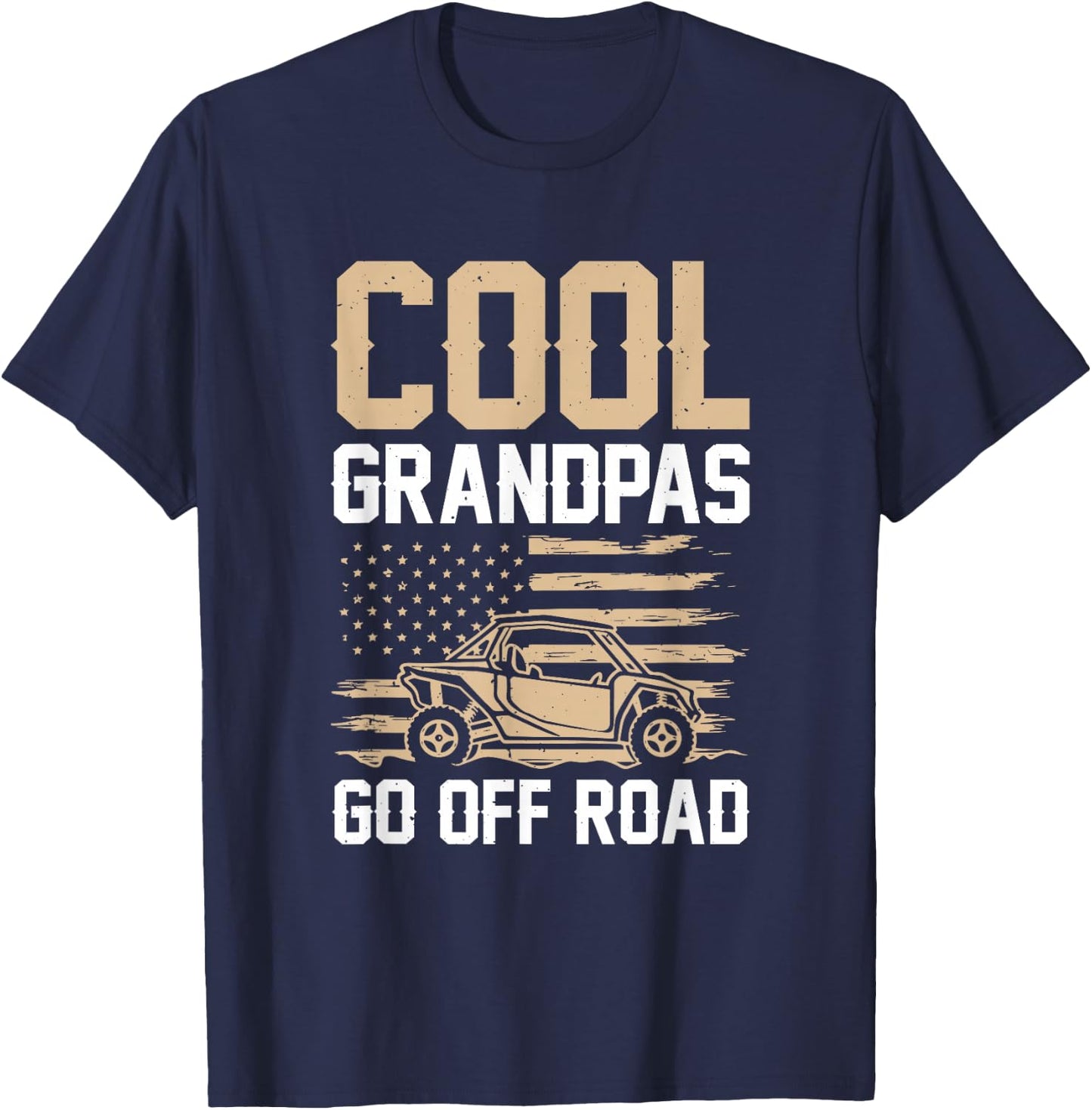 Cool Grandpas Go Off Road T-Shirt - T-Shirt | Navy