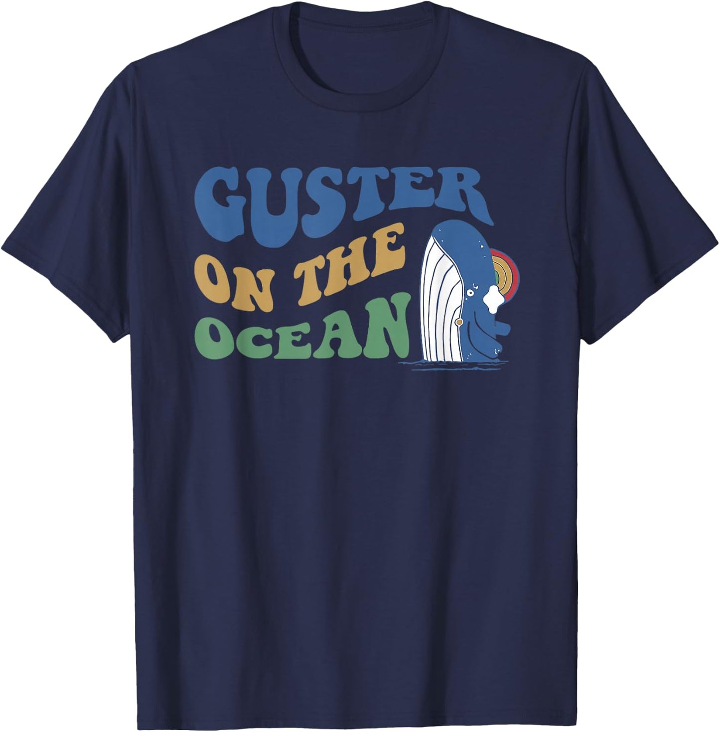 Guster On The Ocean Dolphin Groovy Quote T-Shirt - T-Shirt | Navy