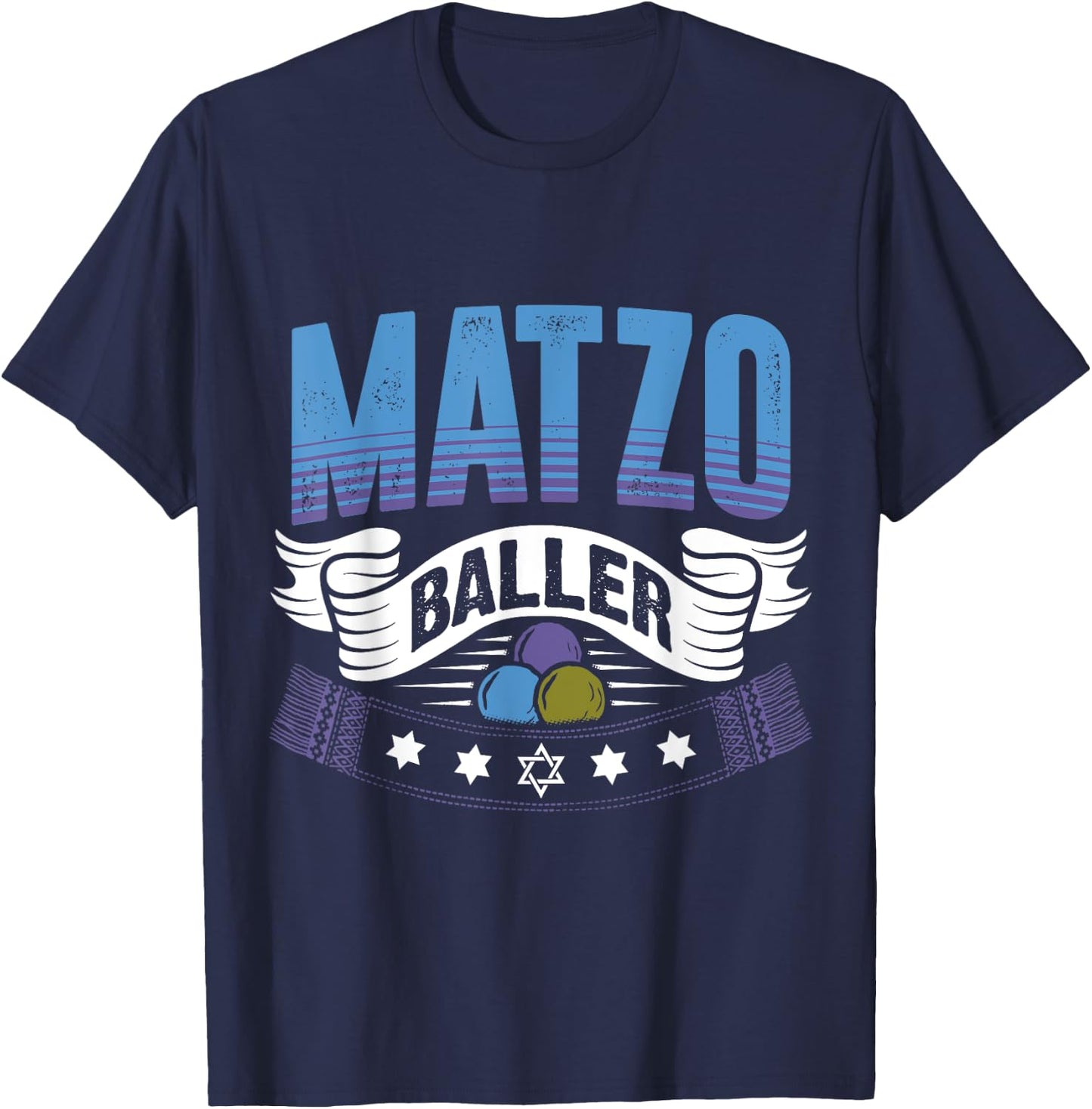 Jewish Humor Matzo Baller Shirt T-Shirt - T-Shirt | Navy