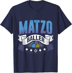 Jewish Humor Matzo Baller Shirt T-Shirt - T-Shirt | Navy