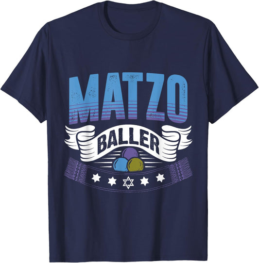 Jewish Humor Matzo Baller Shirt T-Shirt - T-Shirt | Navy