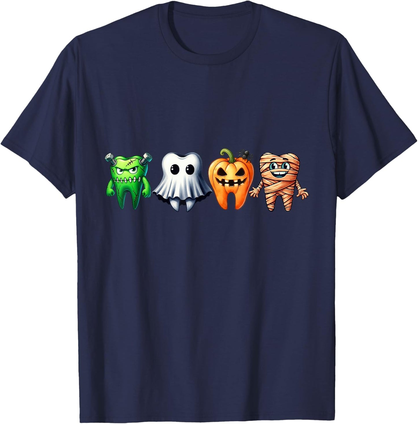 Trick Or Teeth Halloween Dental Hygienist Dental Assistant T-Shirt - T-Shirt | Navy