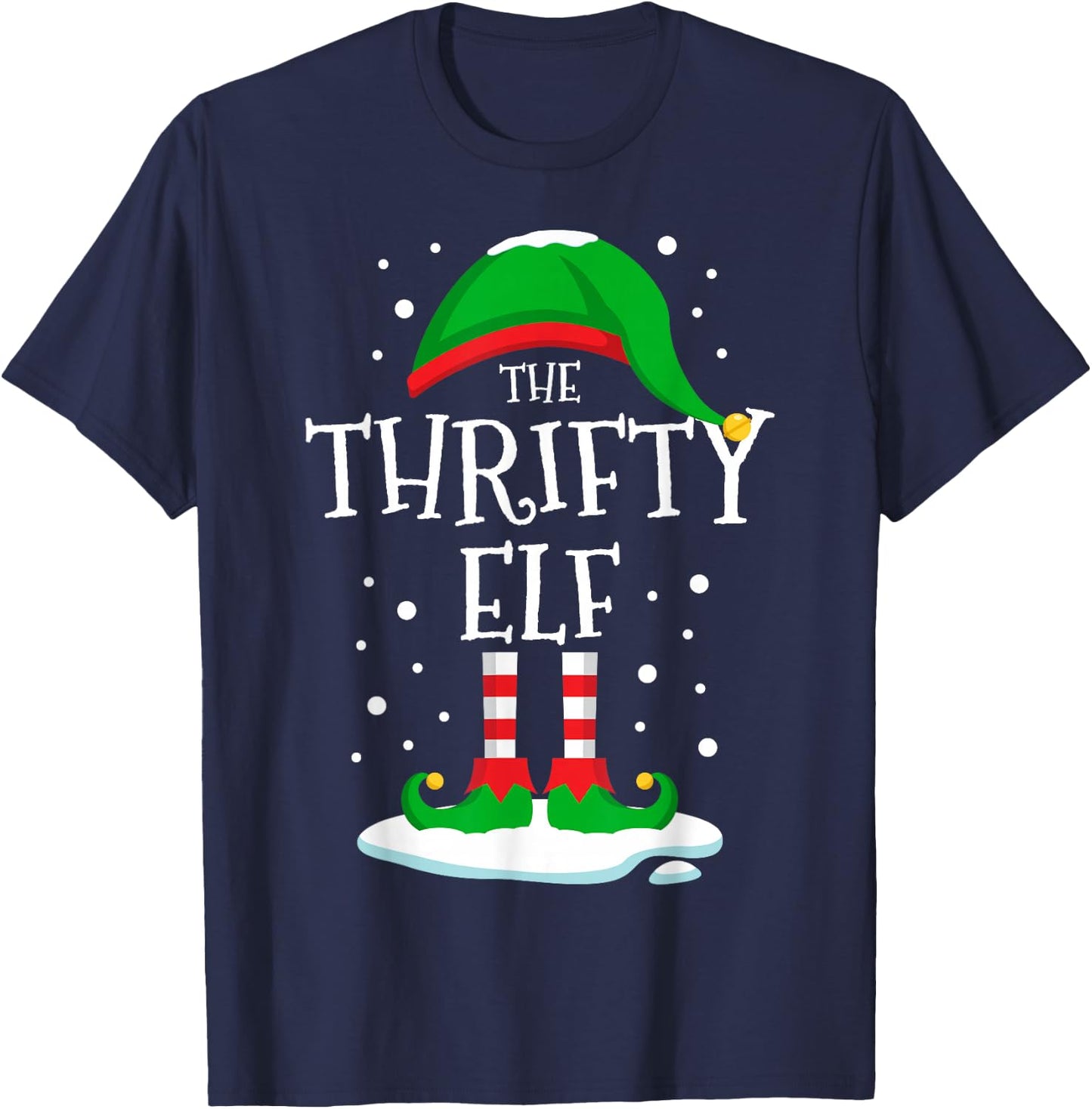 The Thrifty Elf Christmas Family Matching Xmas Group Funny T-Shirt - T-Shirt | Navy