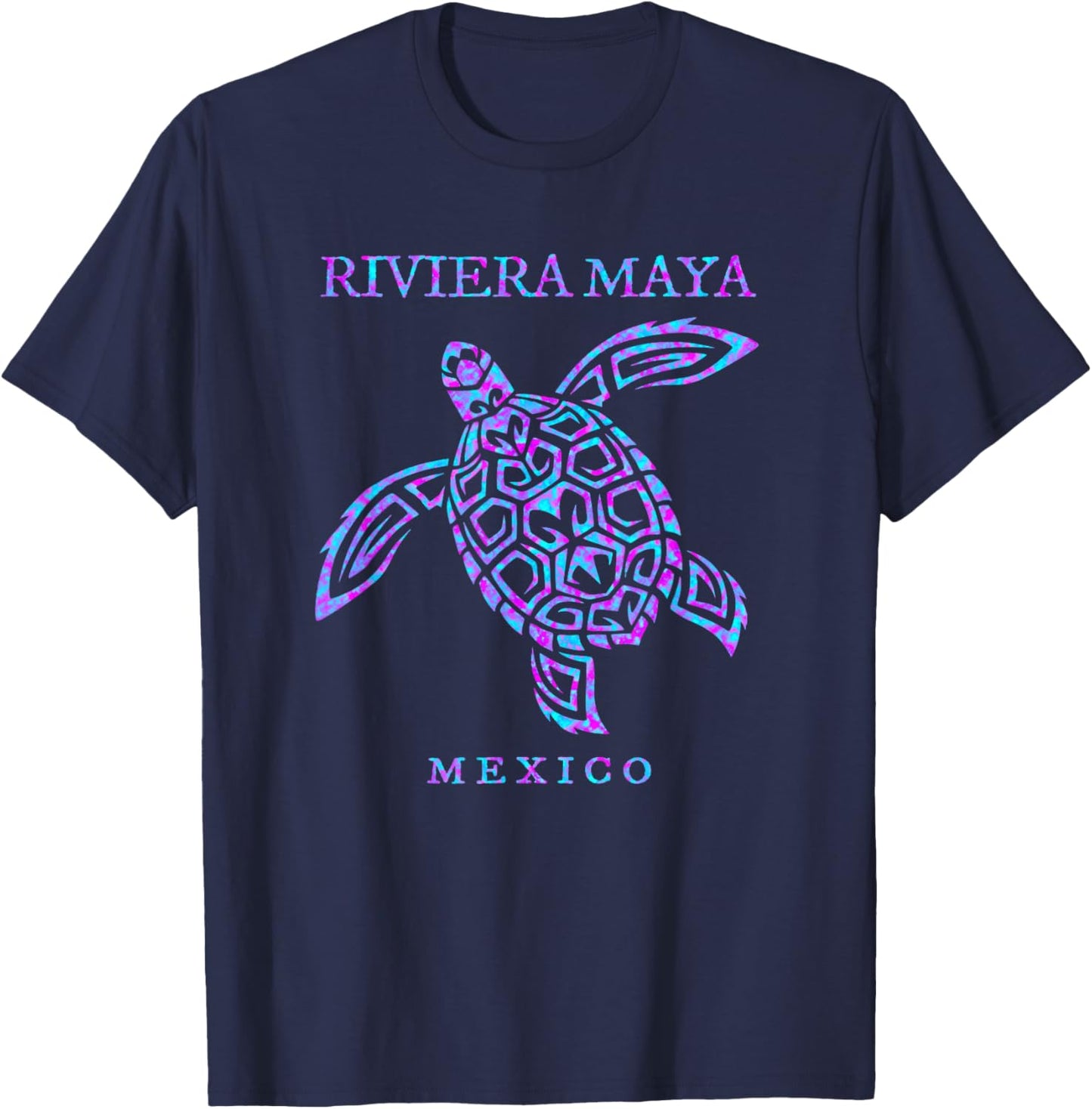 Riviera Maya Mexico Sea Turtle Boys Girls Vacation Souvenir T-Shirt - T-Shirt | Navy