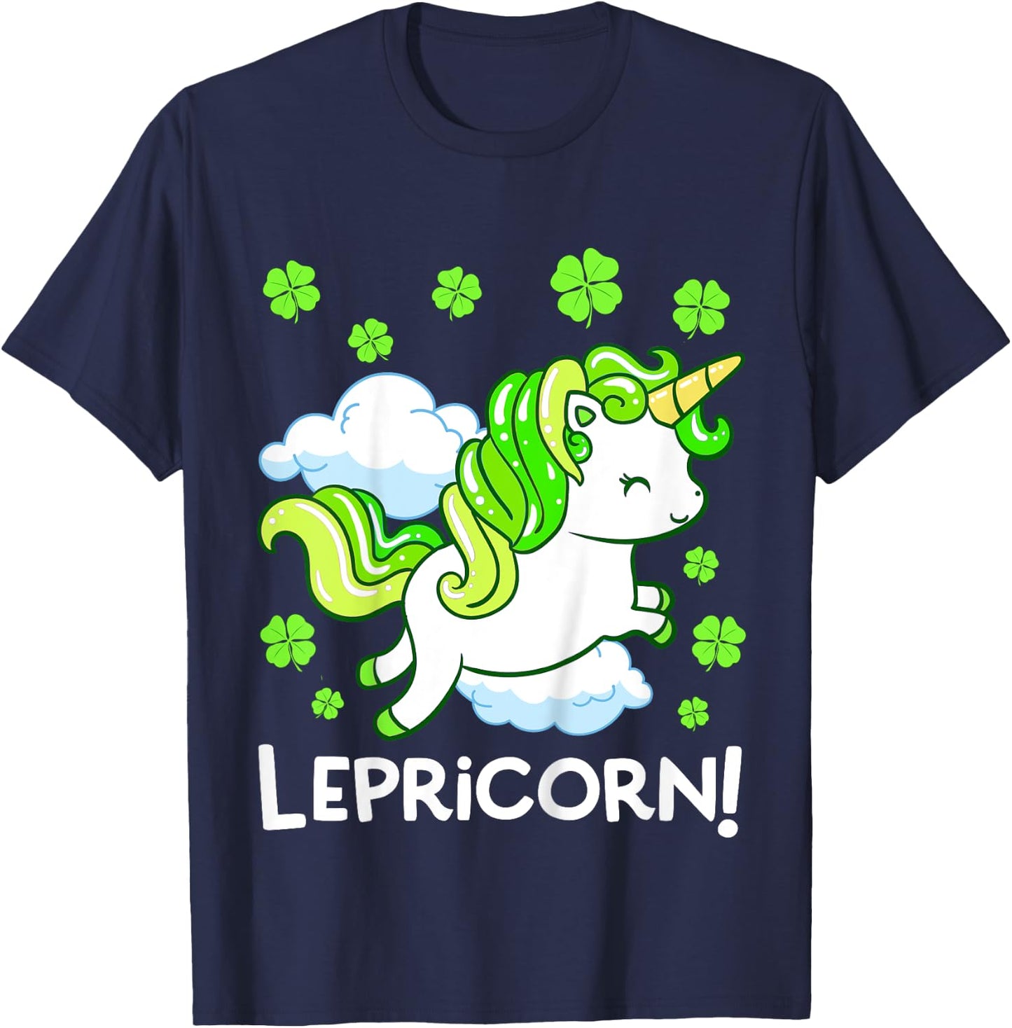 Kids Lepricorn St Patricks Day Unicorn Girls Kids Toddler T-Shirt - T-Shirt | Navy
