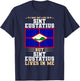 Statia Flag for proud Patriots Sint Eustatius , Small, Black T-Shirt - T-Shirt | Navy