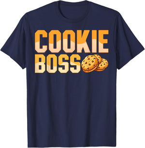 Cookie Boss - Cookie Baker Baking Gifts Funny Cookie Dealer T-Shirt - T-Shirt | Navy