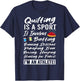 Quilting is a Sport I'm an Athlete Quilt Funny Quilter T-Shirt - T-Shirt | Navy