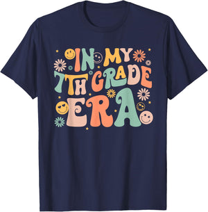In My Seventh Grade Era Retro 7th Grade Back to School T-Shirt - T-Shirt | Navy