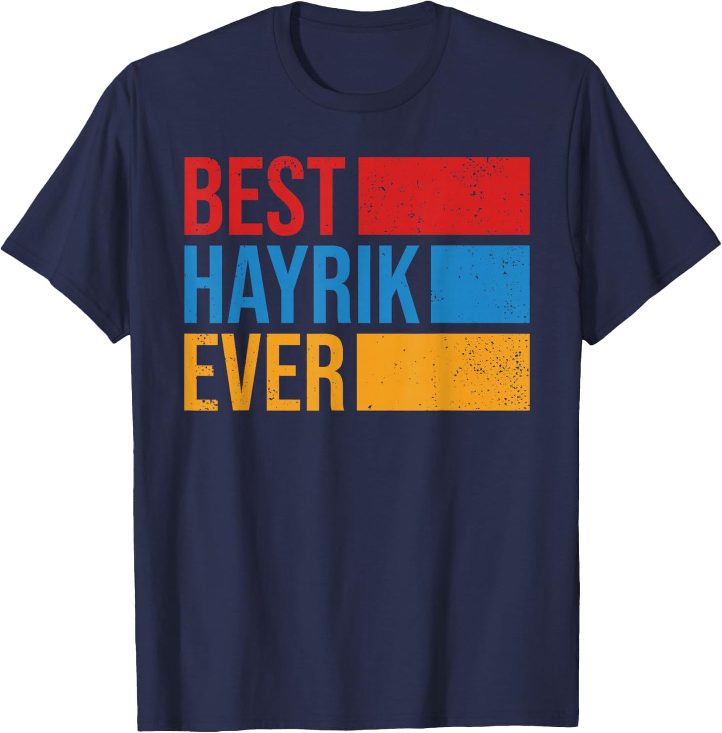 Hayrik Armenian Dad Armenia Flag Armenian Fathers Day T-Shirt - T-Shirt | Navy