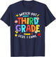 Watch Out Third Grade Here I Come 3rd Grade Back To School T-Shirt - T-Shirt | Navy