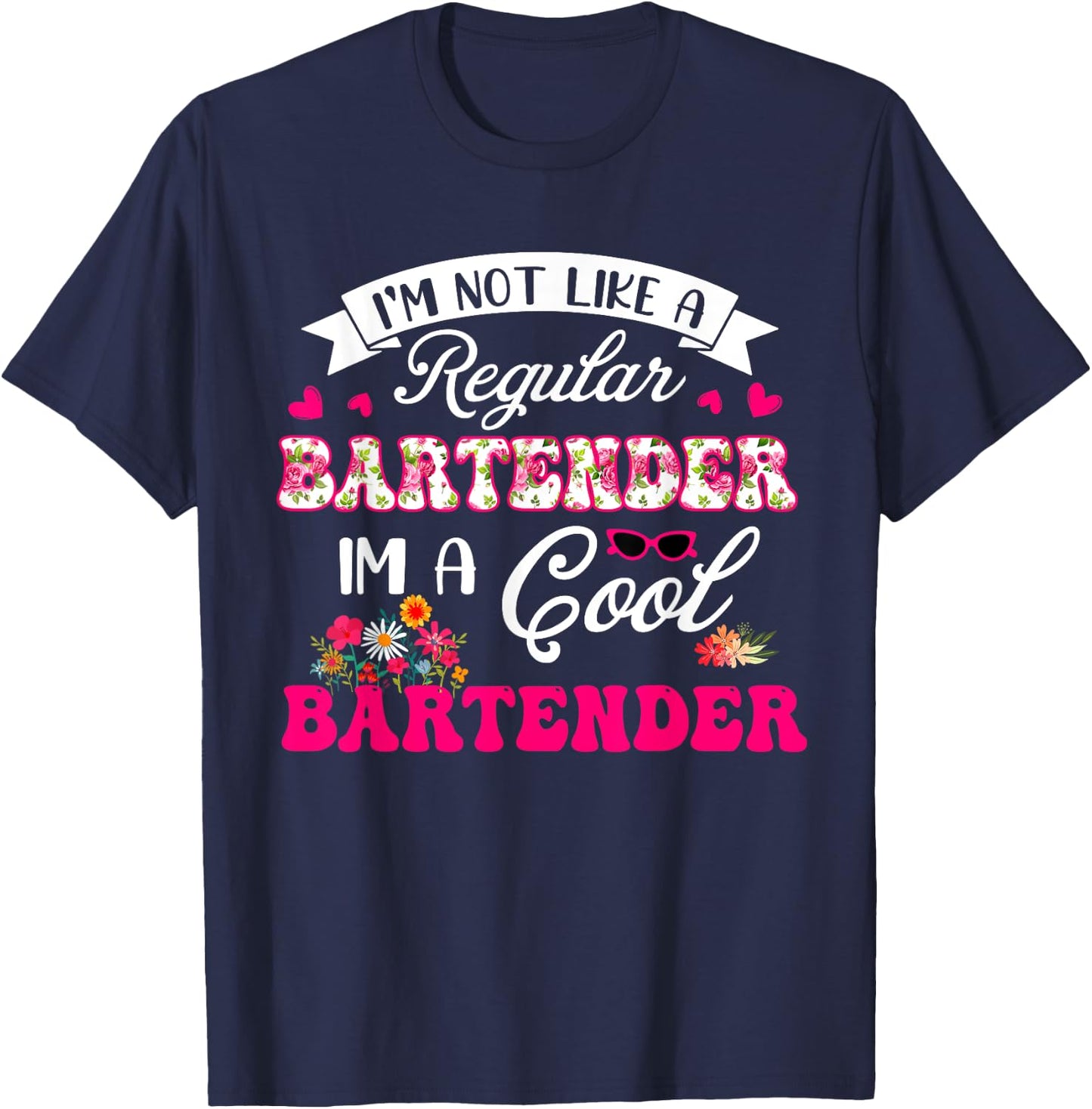 Vintage Not Like A Regular Bartender Costume Proud Job T-Shirt - T-Shirt | Navy