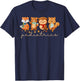 Cute Animals Pediatric Nurse Leaves Fall Thanksgiving PEDS T-Shirt - T-Shirt | Navy