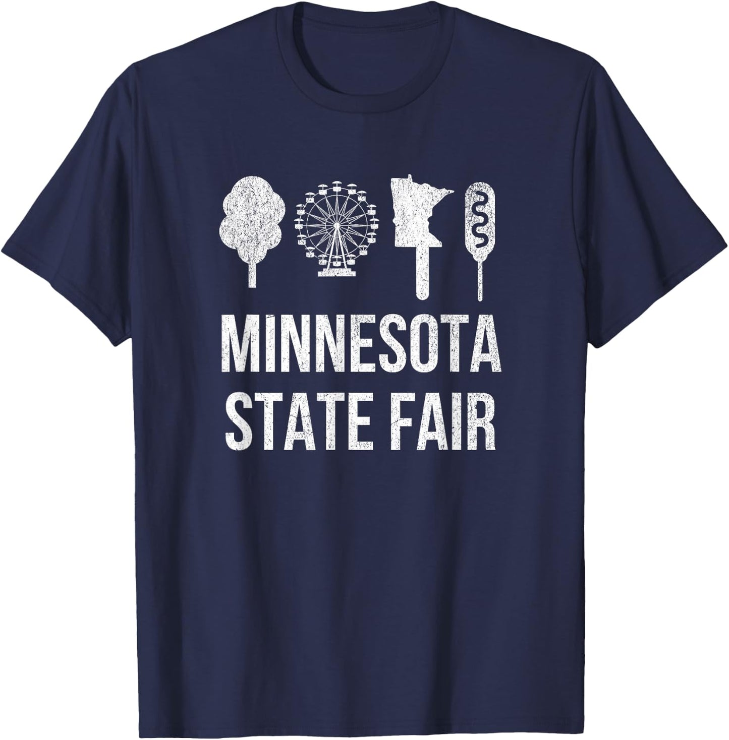 Minnesota State Fair Food on a Stick T-Shirt - T-Shirt | Navy