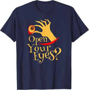 Halloween Open Your Eyes Scary Eyeball Costume T-Shirt - T-Shirt | Navy