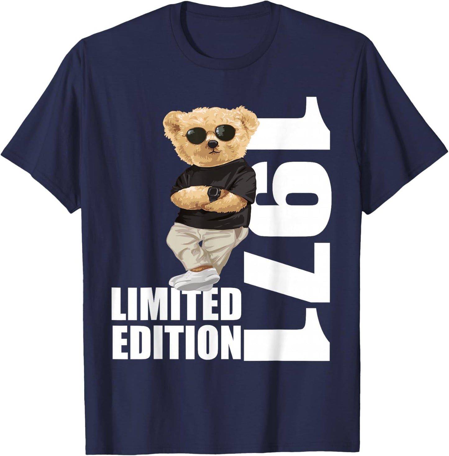 Limited Edition 1971 Bear Birthday 1971 Vintage 1971 T-Shirt - T-Shirt | Navy