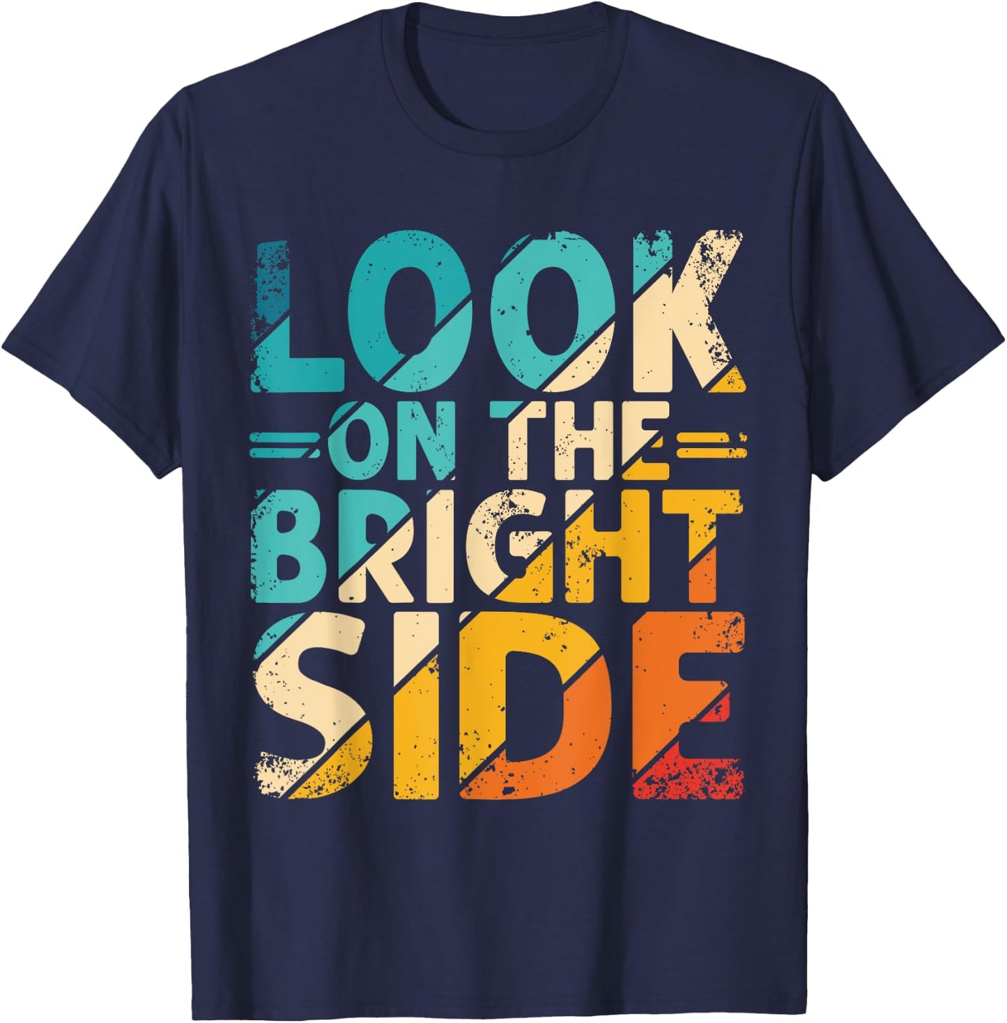 Look on the Bright Side with Colorful Inspiration T-Shirt - T-Shirt | Navy