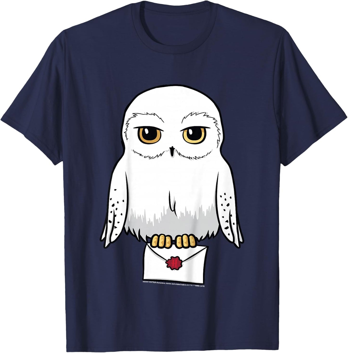 Kids Harry Potter Hedwig Cute Cartoon Portrait T-Shirt - T-Shirt | Navy