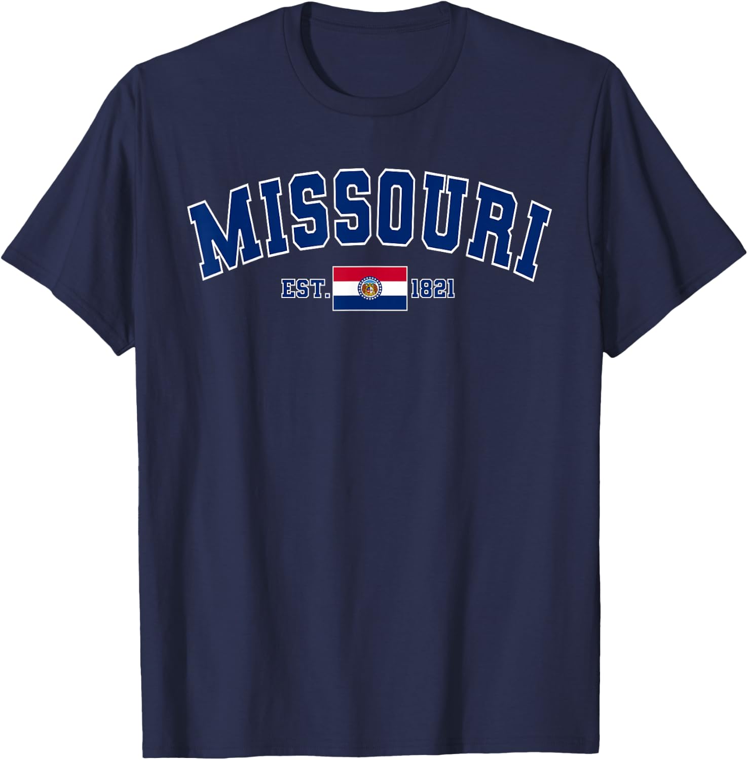 Missouri Flag US State Classic Sports Missouri T-Shirt - T-Shirt | Navy
