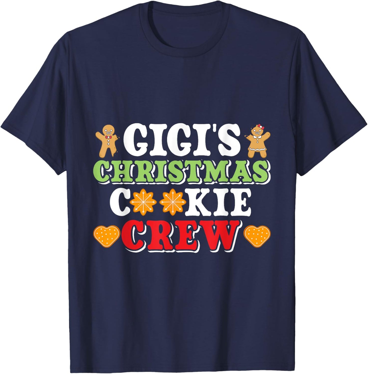 Christmas Costume GIGI'S CHRISTMAS COOKIE CREW Grandchildre T-Shirt - T-Shirt | Navy