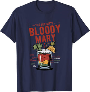 The Ultimate Bloody Mary Recipe T-Shirt - T-Shirt | Navy
