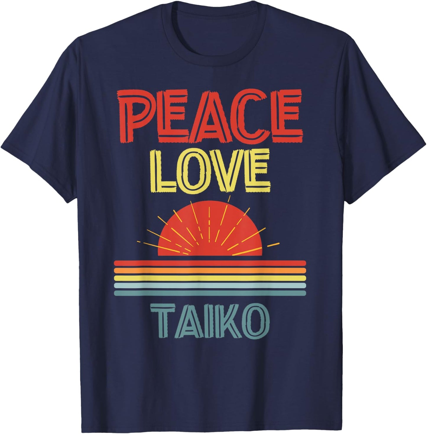 piece love Taiko funny T-Shirt - T-Shirt | Navy