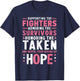 Breast Cancer Awareness Cancer Support Pink Ribbon T-Shirt - T-Shirt | Navy
