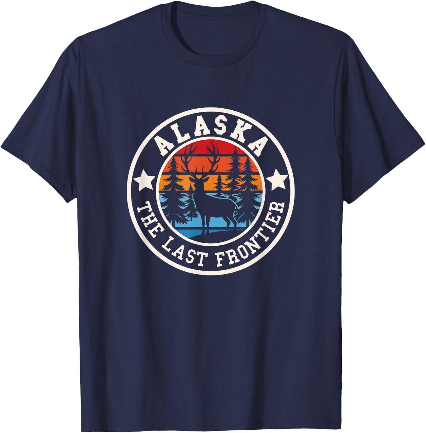 Alaska Outdoors - Throwback Design - Classic T-Shirt - T-Shirt | Navy