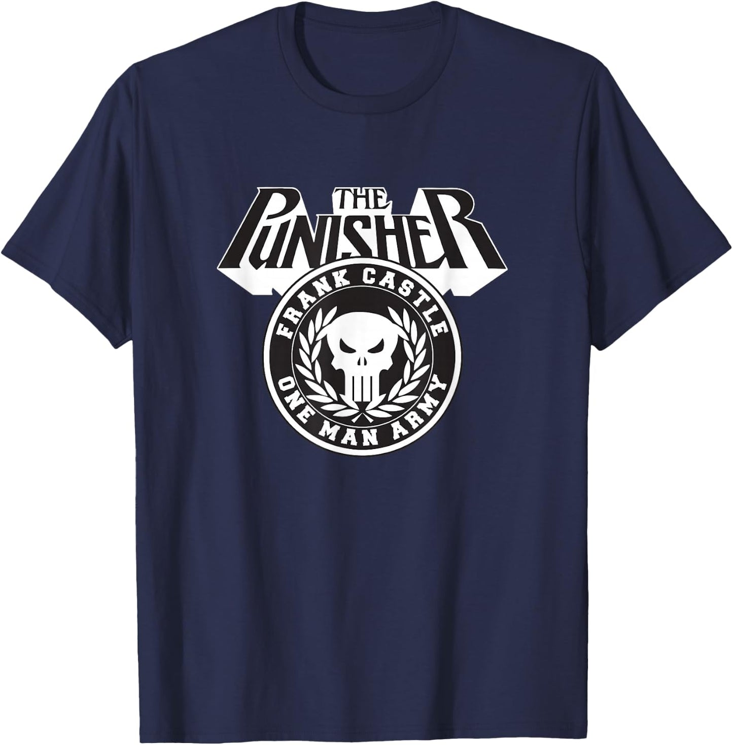 Marvel Punisher Frank Castle One Man Army Big Chest Icon T-Shirt - T-Shirt | Navy